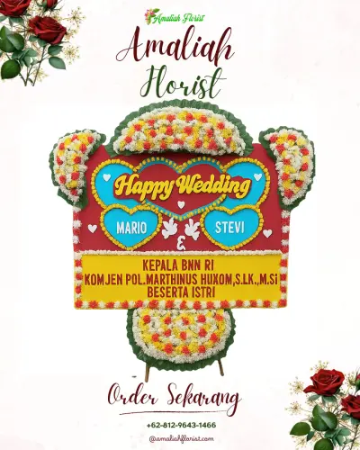Karangan Papan Bunga Pernikahan di Sawaran Lor